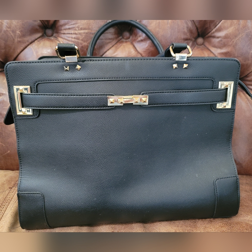 Pet Purse Leather & mesh black